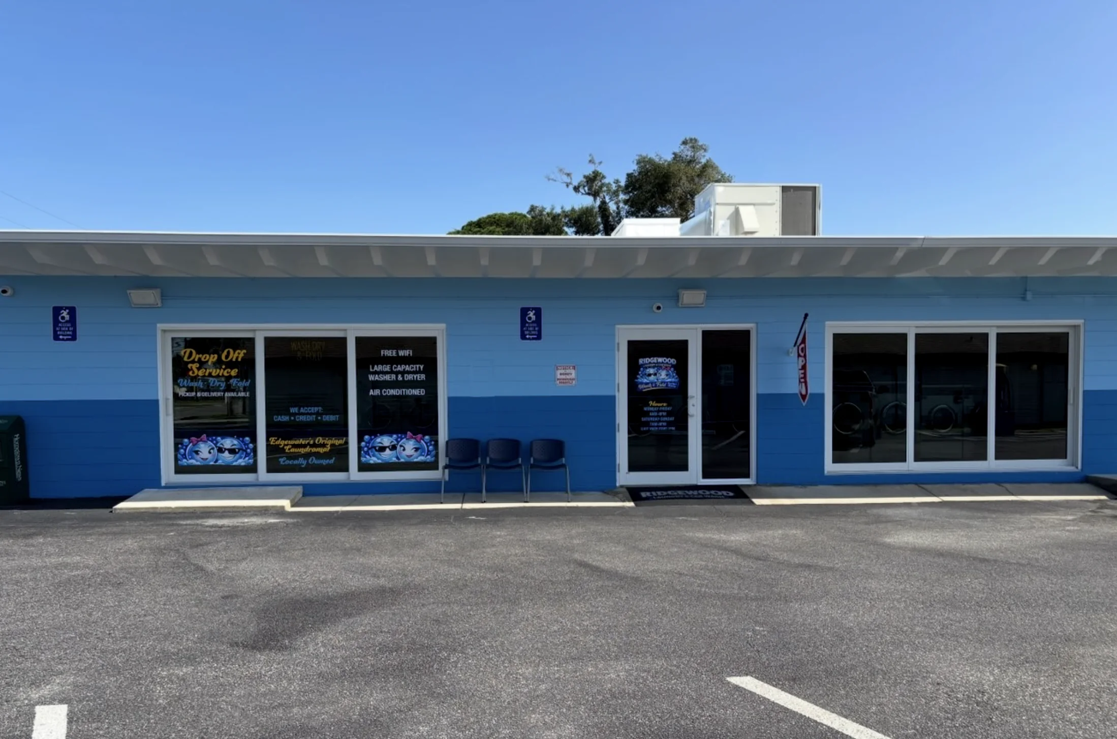 Ridgewood Laundry & Car Wash storefront in Edgewater